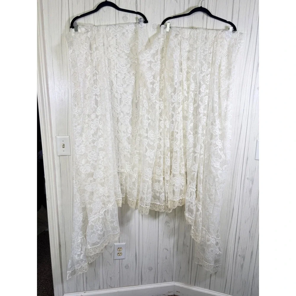 Vintage Floral Lace Swag Valance Extra Wide 188